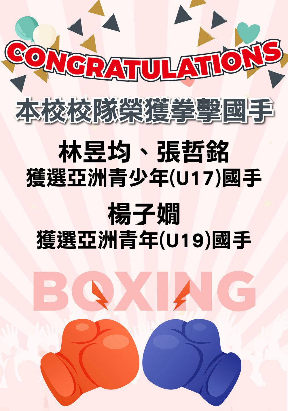 賀拳擊隊取得國手