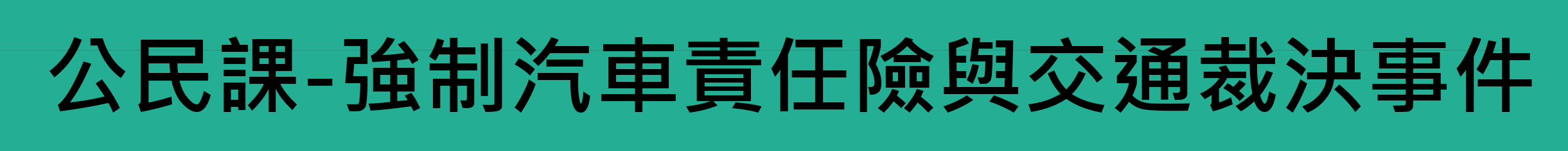 公民課-強制汽車責任險與交通裁決事件